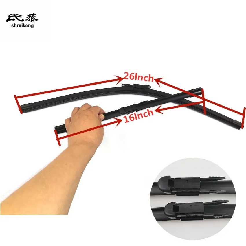 2pcs/Lot SG-004 Wiper Blades For Opel Corsa D (2006-2014) 26"+16" Fit Pinch Tab Type Wiper Arms Only Car Accessories
2pcs/Lot SG-004 Wiper Blades For Opel Corsa D (2006-2014) 26"+16" Fit Pinch Tab Type Wiper Arms Only Car Accessories