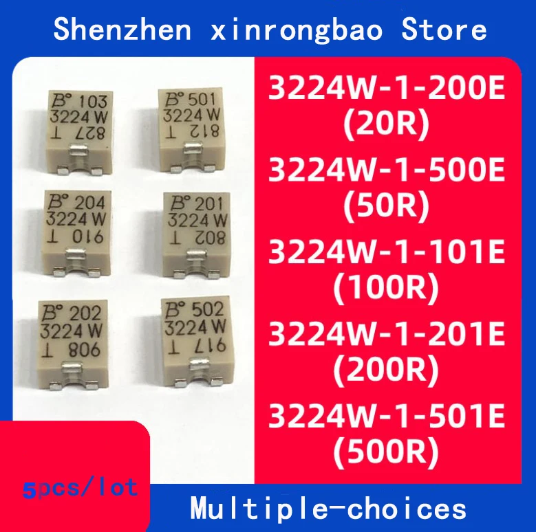 Прецизионный потенциометр 3224 Вт 3224W-1-200E 3224W-1-500E 3224W-1-101E 3224W-1-201E 3224W-1-501E
Прецизионный потенциометр 3224 Вт 3224W-1-200E 3224W-1-500E 3224W-1-101E 3224W-1-201E 3224W-1-501E