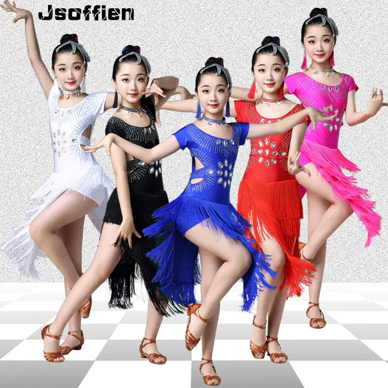 Children's Latin Dance Costumes Girls Tassel Ballroom Dance Dress for Competition Vestidos Girls Samba Salsa Tango Dancewear
Children's Latin Dance Costumes Girls Tassel Ballroom Dance Dress for Competition Vestidos Girls Samba Salsa Tango Dancewear