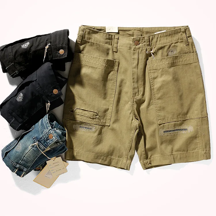 Summer New Retro Woven Patchwork Tooling Shorts Men's Fashion Multi-pocket Washed Old Straight Casual Sports Knee Length Pants
Summer New Retro Woven Patchwork Tooling Shorts Men's Fashion Multi-pocket Washed Old Straight Casual Sports Knee Length Pants