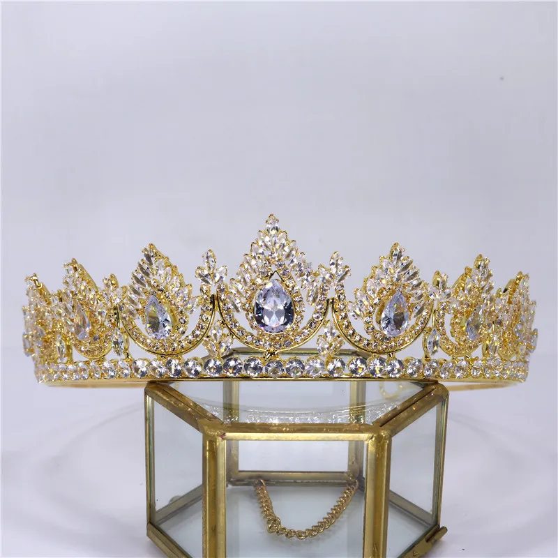 Bling Zircon Crown Fashion Bride Headband Tiaras Baroque Crystal Wedding Hair Headdress Jewelry Tiara And Crown Princess Jewelry
Bling Zircon Crown Fashion Bride Headband Tiaras Baroque Crystal Wedding Hair Headdress Jewelry Tiara And Crown Princess Jewelry