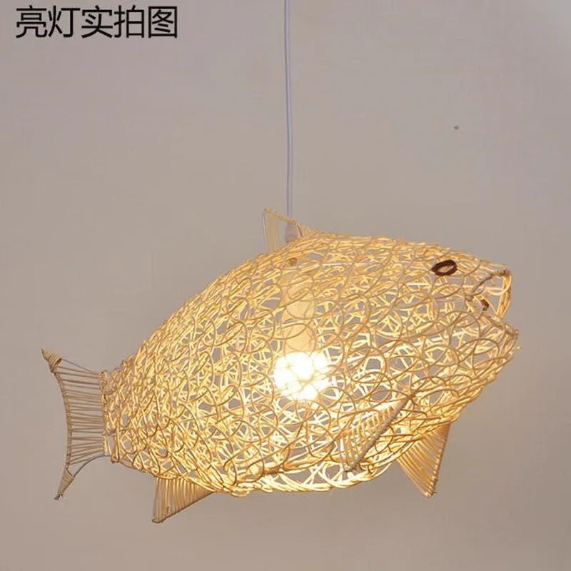 Modern simple rattan fish chandelier restaurant personality creative hand-woven fish-shaped lamp
Modern simple rattan fish chandelier restaurant personality creative hand-woven fish-shaped lamp