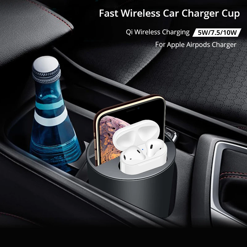 Car Wireless Charger For iPhone 13 12 11 Pro XS XR/X/8 Cup Holder Car Charger Car Cup Holder Charger For Samsung S21/S20/Note10
Car Wireless Charger For iPhone 13 12 11 Pro XS XR/X/8 Cup Holder Car Charger Car Cup Holder Charger For Samsung S21/S20/Note10