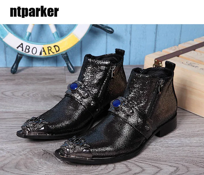 Batzuzhi Fashion Brand New Men's Boots Pointed Metal Toe Black Men Boot Western Ankle Boots Black for Man, Big Size US6-12
Batzuzhi Fashion Brand New Men's Boots Pointed Metal Toe Black Men Boot Western Ankle Boots Black for Man, Big Size US6-12