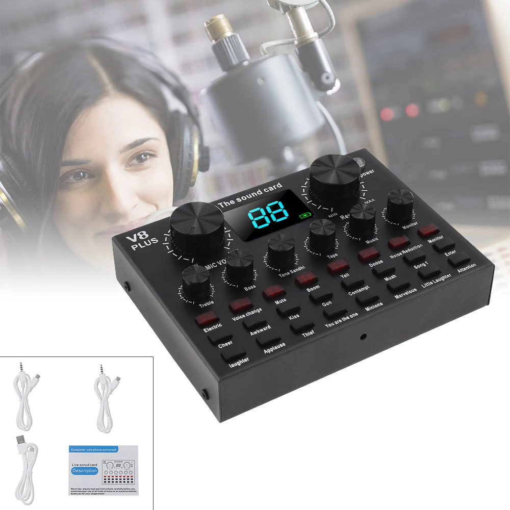 V8 Plus 4,1 аудио Внешняя USB гарнитура микрофон веб-трансляция живая звуковая карта с прямой трансляцией для телефона компьютера ПК
V8 Plus 4,1 аудио Внешняя USB гарнитура микрофон веб-трансляция живая звуковая карта с прямой трансляцией для телефона компьютера ПК
