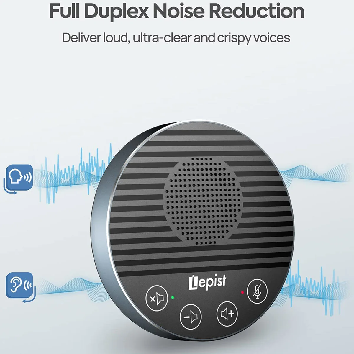 USB Conference Speaker, Speakerphone, Mobil Mike Speaker, Mic with Noise Cancellation, Touch Control, 360° Omnidirection
USB Conference Speaker, Speakerphone, Mobil Mike Speaker, Mic with Noise Cancellation, Touch Control, 360° Omnidirection