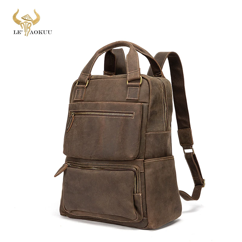 Design Men Male Real Genuine Leather Large Capacity Travel University College School Book Laptop Bag Backpack Daypack Women 5005
Design Men Male Real Genuine Leather Large Capacity Travel University College School Book Laptop Bag Backpack Daypack Women 5005