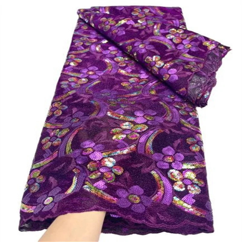 Purple Embroidery African Mesh Lace Fabrics Sequins Lace Fabrics Flower Pattern Sequence Laces Fabric for Nigerian Net LaceJ98-4
Purple Embroidery African Mesh Lace Fabrics Sequins Lace Fabrics Flower Pattern Sequence Laces Fabric for Nigerian Net LaceJ98-4
