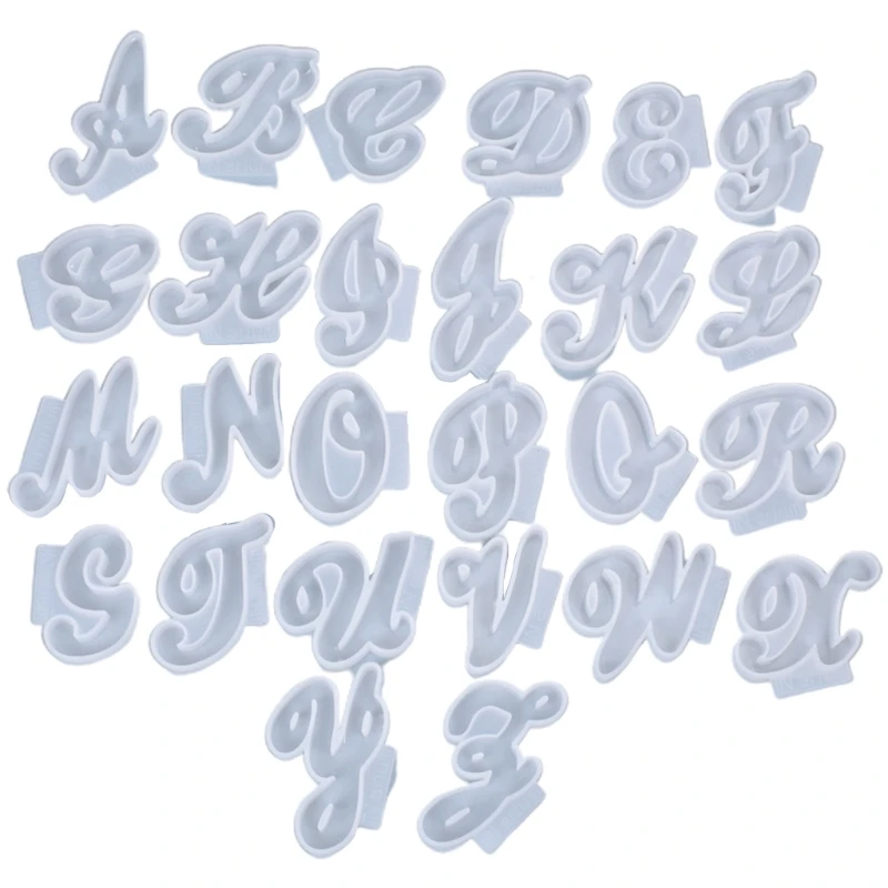26Pcs/Set DIY Crafts English Letters Crystal Epoxy Resin Mold A-Z Alphabet Shaped Pendant Key Chain Silicone Mould
26Pcs/Set DIY Crafts English Letters Crystal Epoxy Resin Mold A-Z Alphabet Shaped Pendant Key Chain Silicone Mould
