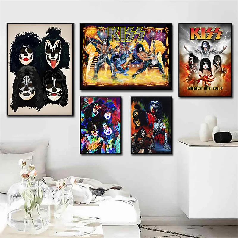 Canvas Kiss Band Poster Picture Prints Living Room Boy's Bedroom Home Decoratio Restaurants Bars Corridors Interior Artwork
Canvas Kiss Band Poster Picture Prints Living Room Boy's Bedroom Home Decoratio Restaurants Bars Corridors Interior Artwork