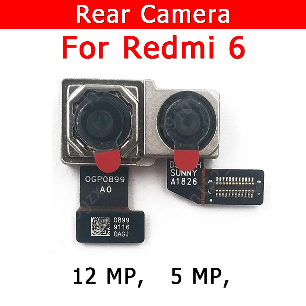 Задняя камера для Xiaomi Redmi 6 Redmi6, основной большой модуль камеры заднего вида, гибкий кабель, запасные части для замены
Задняя камера для Xiaomi Redmi 6 Redmi6, основной большой модуль камеры заднего вида, гибкий кабель, запасные части для замены