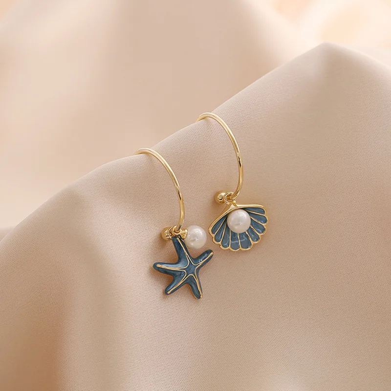 2021 New Elegant French Starfish Shell Pearl Earrings Fashion Women Earrings Travel Beach Leisure Party Jewelry Birthday Gift
2021 New Elegant French Starfish Shell Pearl Earrings Fashion Women Earrings Travel Beach Leisure Party Jewelry Birthday Gift