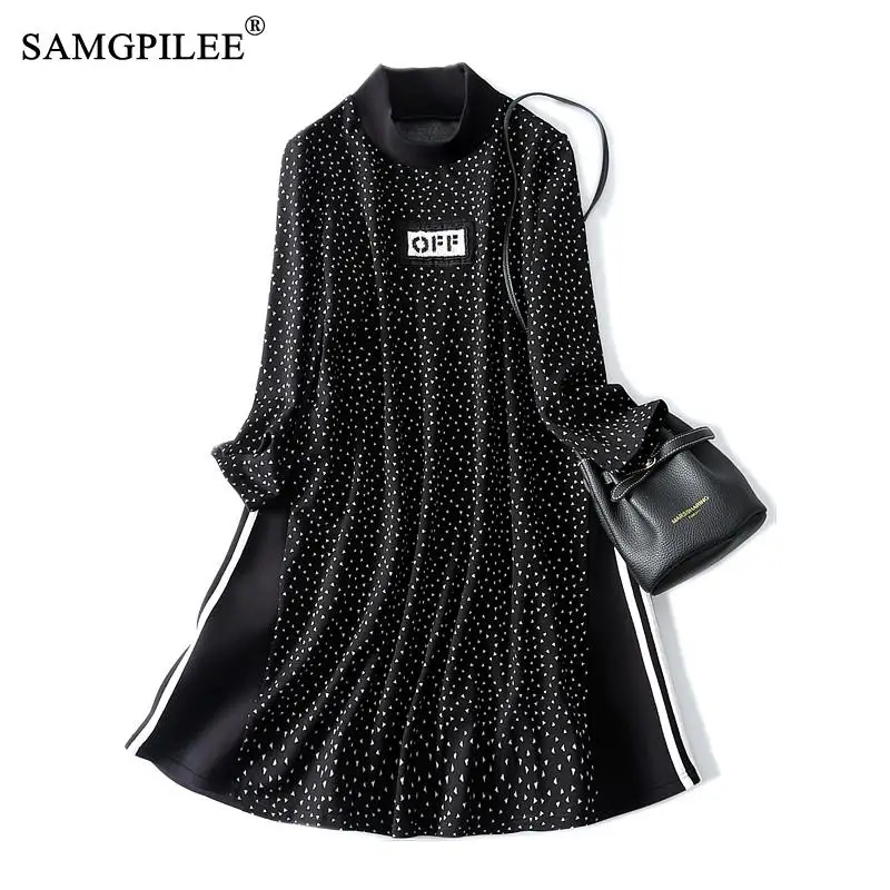 Dresses For Women 2021 Elegant New Fashion Beaded Stitching Striped Beaded European Loose Dress Autumn Clothes Womens 4XL
Dresses For Women 2021 Elegant New Fashion Beaded Stitching Striped Beaded European Loose Dress Autumn Clothes Womens 4XL