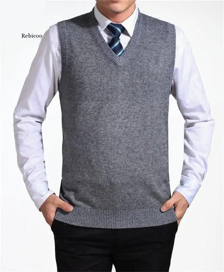 New Arrival Solid Color Sweater Vest Men Cashmere Sweaters Wool Pullover Men Brand V-Neck Sleeveless Jersey Hombre
New Arrival Solid Color Sweater Vest Men Cashmere Sweaters Wool Pullover Men Brand V-Neck Sleeveless Jersey Hombre