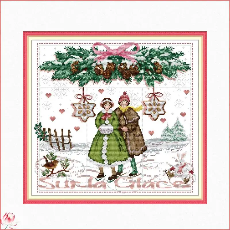 Joy Sunday Skating Couple Cross Stitch Kit DIY Pattern 14CT 11CT Embroidery Set DMC Needlework Home Decoration Craft Painting
Joy Sunday Skating Couple Cross Stitch Kit DIY Pattern 14CT 11CT Embroidery Set DMC Needlework Home Decoration Craft Painting