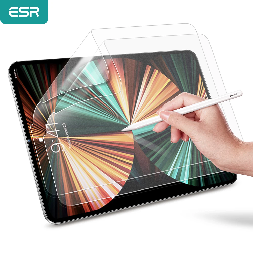 Пленка ESR для iPad Pro 1/11/12 дюйма, 2021/2020/2018, 5/3 поколения, матовая гладкая, 2 шт.
Пленка ESR для iPad Pro 1/11/12 дюйма, 2021/2020/2018, 5/3 поколения, матовая гладкая, 2 шт.