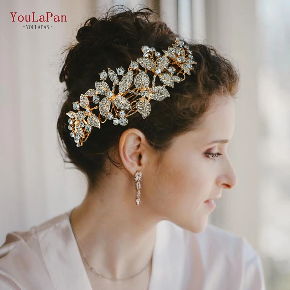 TOPQUEEN HP301 Bridal Headpieces with Comb for Wedding Crystal Alloy Leaf Starry Rhinestone Headband for Wedding Party
TOPQUEEN HP301 Bridal Headpieces with Comb for Wedding Crystal Alloy Leaf Starry Rhinestone Headband for Wedding Party