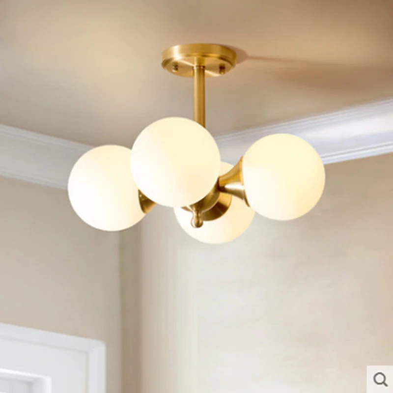Nordic Creative Led Lamps Simple Milk White Glass Ball Lampshade E27 Lighting Living Room Copper Decoration Home Ceiling Lamp
Nordic Creative Led Lamps Simple Milk White Glass Ball Lampshade E27 Lighting Living Room Copper Decoration Home Ceiling Lamp