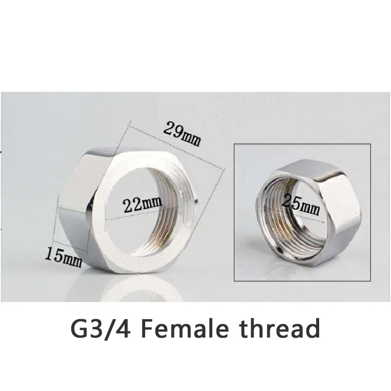 WASOURLF 1 Piece Adapter G3/4 Female Thread Transfer Hexagon Connector Shower Bar Accessories Bathroom Fitting Faucet Tap Part
WASOURLF 1 Piece Adapter G3/4 Female Thread Transfer Hexagon Connector Shower Bar Accessories Bathroom Fitting Faucet Tap Part