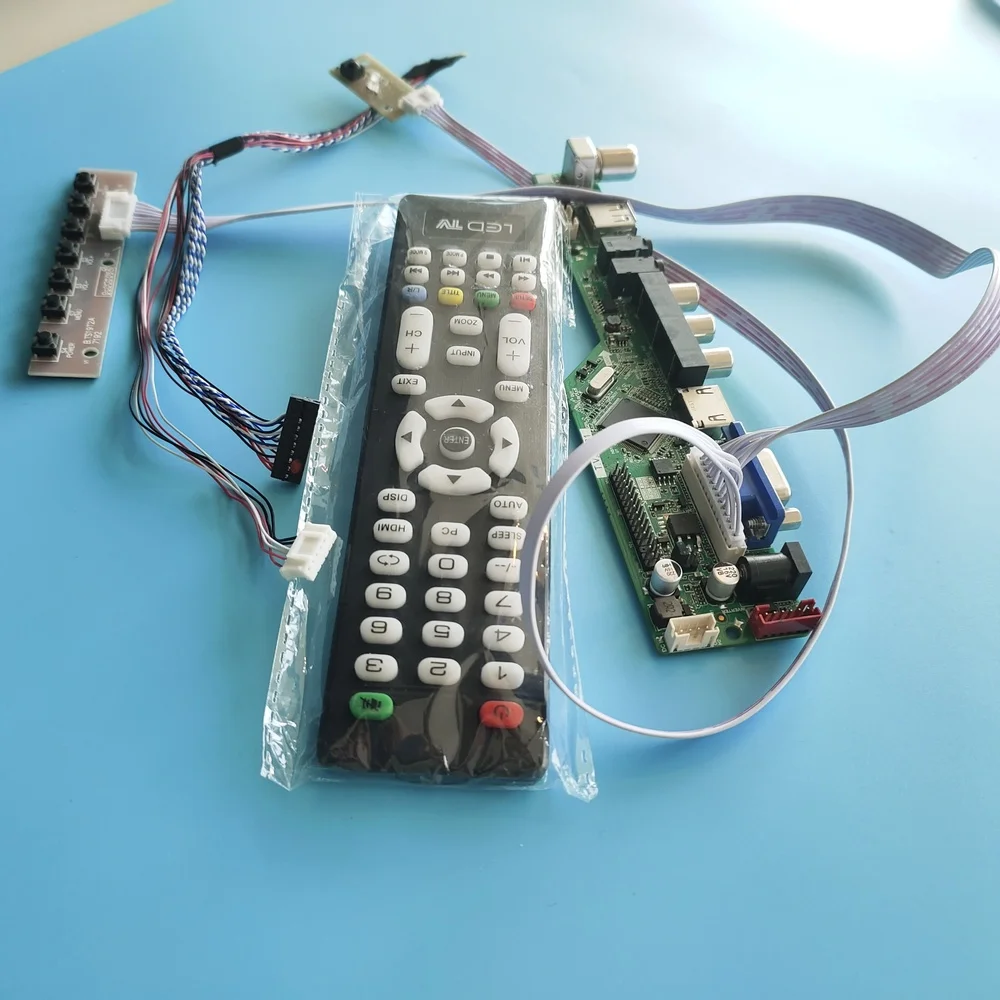 Controller board kit for LP156WHB-TLA1 LP156WHB-TLD2 1366X768 15.6" remote HDMI-compatible VGA 40pin LVDS TV AV USB LED DIY
Controller board kit for LP156WHB-TLA1 LP156WHB-TLD2 1366X768 15.6" remote HDMI-compatible VGA 40pin LVDS TV AV USB LED DIY