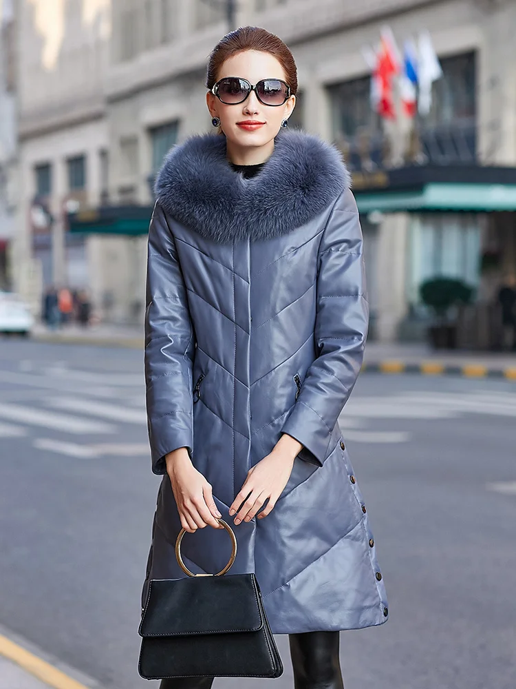 Real Sheepskin Coat Female Fox Fur Collar Down Jackets 2020 Winter Jacket Women Genuine Leather Jacket Chaqueta Mujer My
Real Sheepskin Coat Female Fox Fur Collar Down Jackets 2020 Winter Jacket Women Genuine Leather Jacket Chaqueta Mujer My