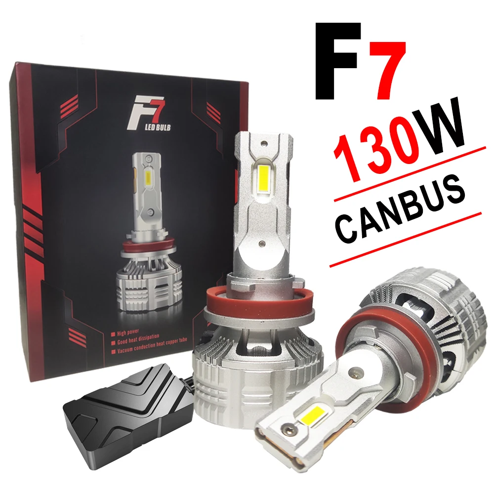 F7 12000LM H7 H4 CANBUS LED Bulb 6500K 130W High Power Auto Led Headlight H8 H9 H11H16 9005 Hb3 Hb4 Turbo Led Lamp For Car 2PCS
F7 12000LM H7 H4 CANBUS LED Bulb 6500K 130W High Power Auto Led Headlight H8 H9 H11H16 9005 Hb3 Hb4 Turbo Led Lamp For Car 2PCS