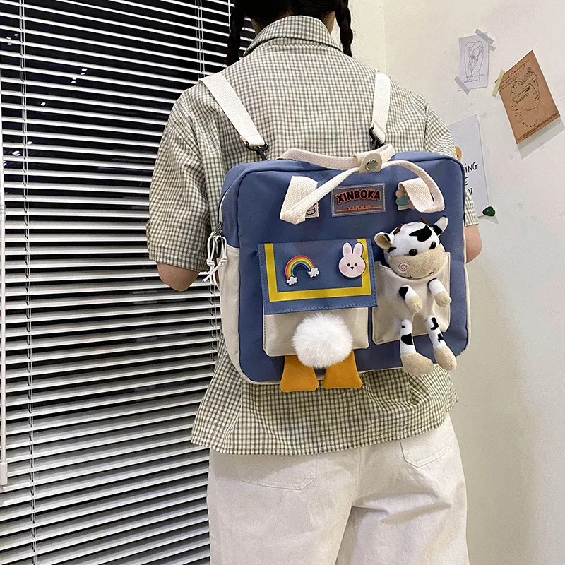 Women Cute Cow Backpack Kawaii Ladies Duck Waterproof Nylon Bag Female Student College Schoolbag Girl Multifunctional Backpacks
Women Cute Cow Backpack Kawaii Ladies Duck Waterproof Nylon Bag Female Student College Schoolbag Girl Multifunctional Backpacks