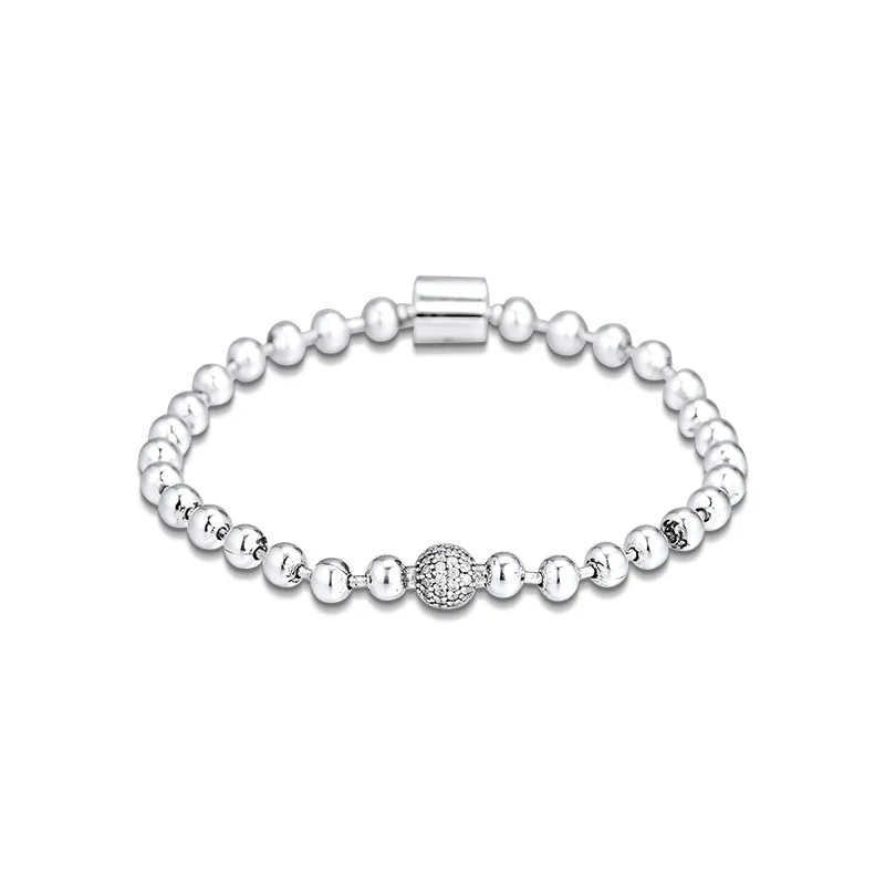 2019 New Women Bracelet Smooth Round Beads & Pave Stone Bracelet 925 Sterling Silver Jewelry Charms Bracelets Female Jewelry
2019 New Women Bracelet Smooth Round Beads & Pave Stone Bracelet 925 Sterling Silver Jewelry Charms Bracelets Female Jewelry
