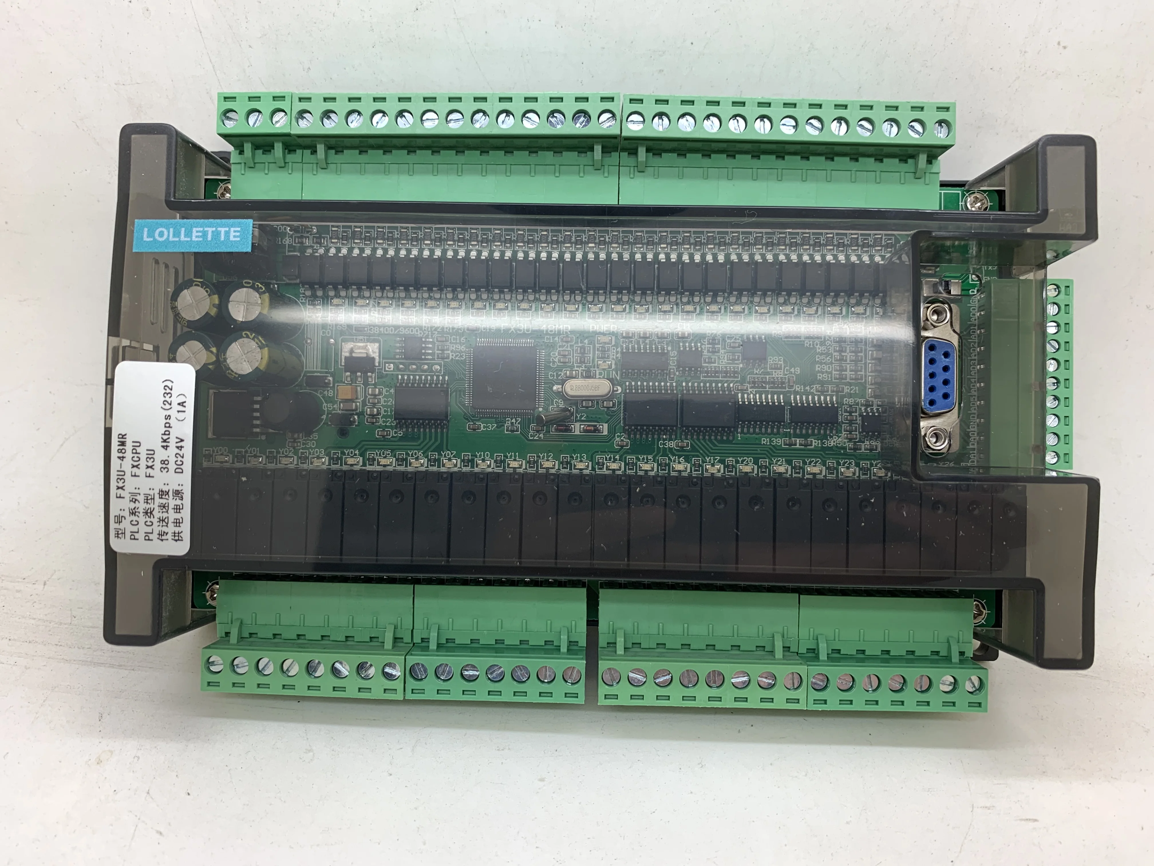 LE3U FX3U 48MR RS485 RTC (real time clock) 24 Input 24 Relay output 6 analog input 2 analog output plc controller
LE3U FX3U 48MR RS485 RTC (real time clock) 24 Input 24 Relay output 6 analog input 2 analog output plc controller