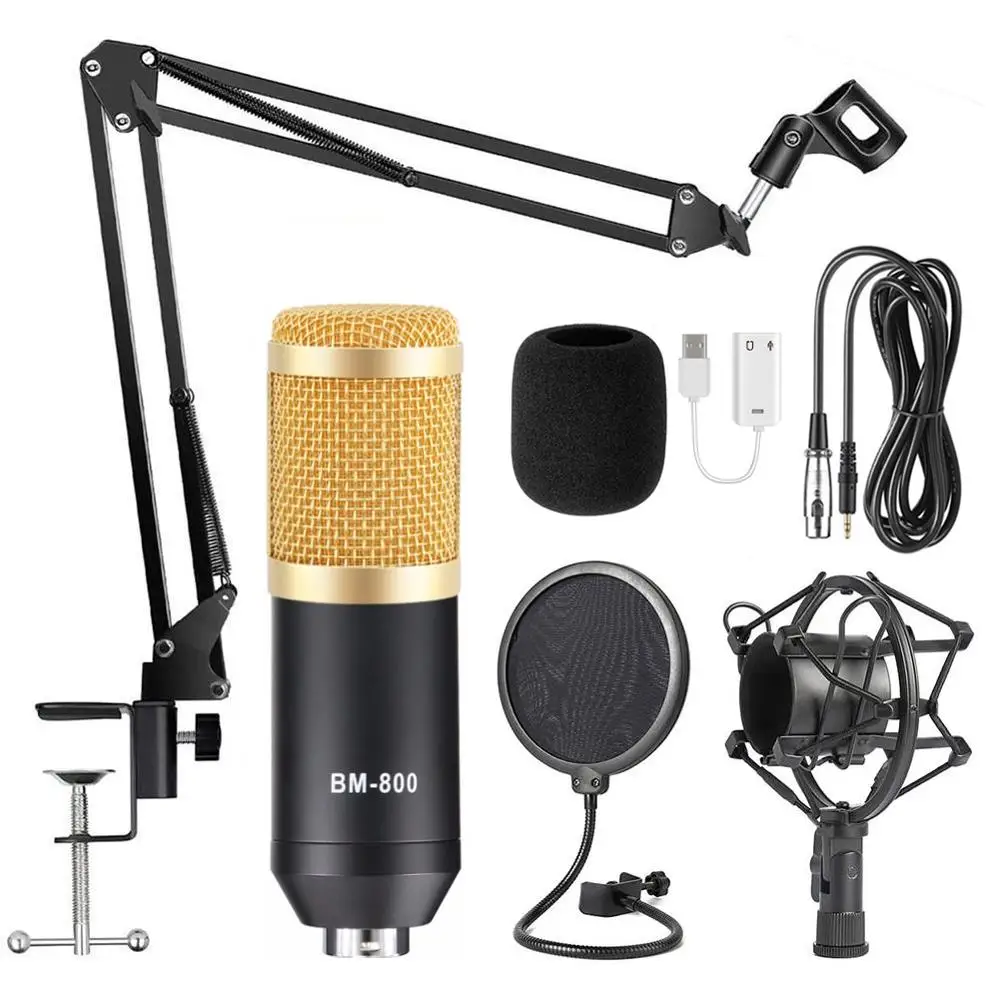 Professional Computer Electronic Microphone Gevo BM800, Wired 3.5 mm Microphone Research Tripod Capacitor, Portable Karaok Compu
Professional Computer Electronic Microphone Gevo BM800, Wired 3.5 mm Microphone Research Tripod Capacitor, Portable Karaok Compu