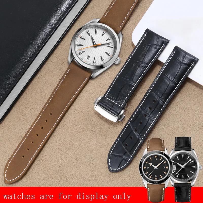 20mm 22mm Genuine Leather Watchband Replacement Belt For Omeg Seamaster150 300 Series Folding Buckle Cow Watch Chain
20mm 22mm Genuine Leather Watchband Replacement Belt For Omeg Seamaster150 300 Series Folding Buckle Cow Watch Chain