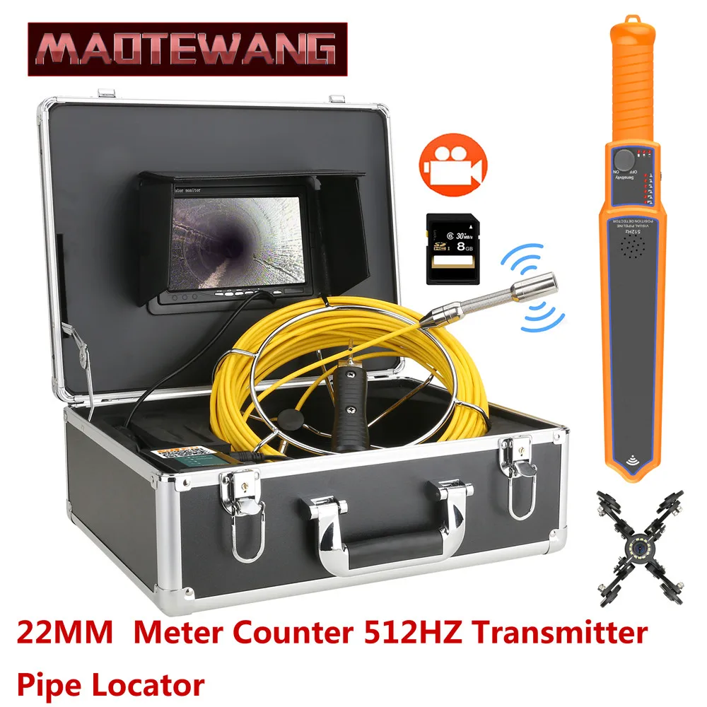 7" Monitor DVR Sewer Pipe Inspection Video Camera with Meter Counter 512HZ Pipe Locator 22MM IP68 HD 1000TVL Camera
7" Monitor DVR Sewer Pipe Inspection Video Camera with Meter Counter 512HZ Pipe Locator 22MM IP68 HD 1000TVL Camera