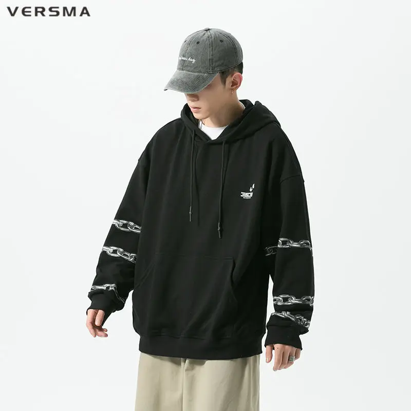 VERSMA Korean Trendy Chain Printed Retro Hoodie Sweatshirt Male Japanese Streetwear Long Sleeve Unisex Sweatshirts Men Pullover
VERSMA Korean Trendy Chain Printed Retro Hoodie Sweatshirt Male Japanese Streetwear Long Sleeve Unisex Sweatshirts Men Pullover