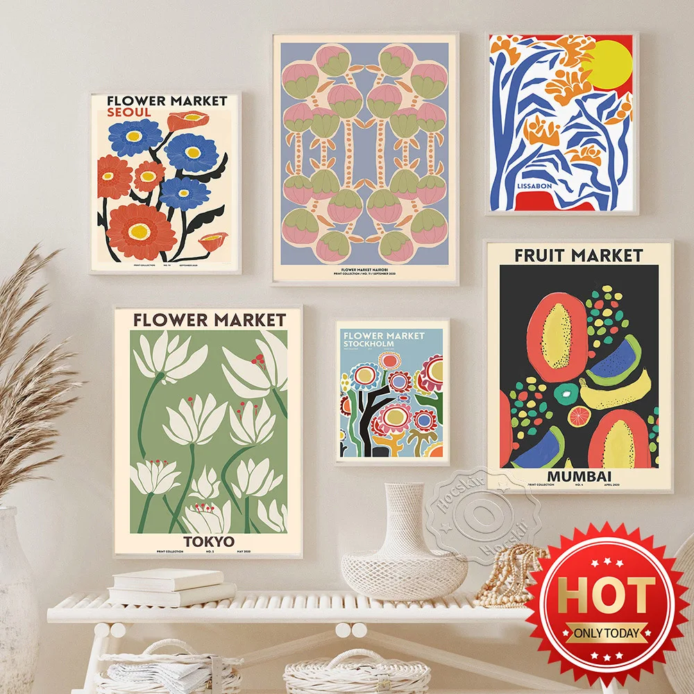 Astrid Wilson Flower Market Series Graphics Poster, Lissabon Tokyo Seoul Flower Market Wall Stickers, Mumbai Fruit Market Mural
Astrid Wilson Flower Market Series Graphics Poster, Lissabon Tokyo Seoul Flower Market Wall Stickers, Mumbai Fruit Market Mural