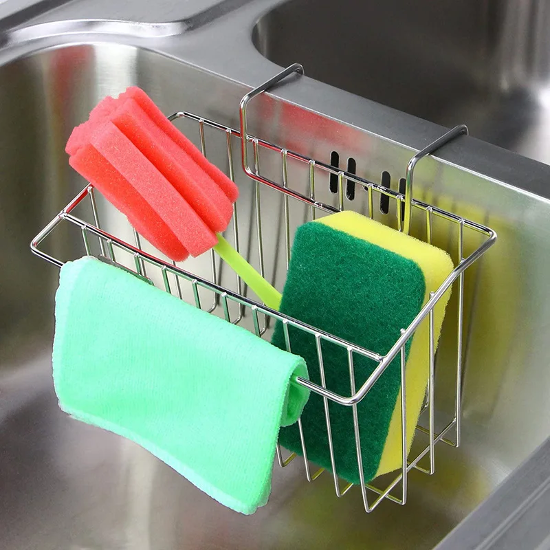 304 Stainless Steel Kitchen Sponge Rack Sink Brush Dishwashing Liquid Drain Hanging Basket Rack Kitchen Accessories Organizer
304 Stainless Steel Kitchen Sponge Rack Sink Brush Dishwashing Liquid Drain Hanging Basket Rack Kitchen Accessories Organizer