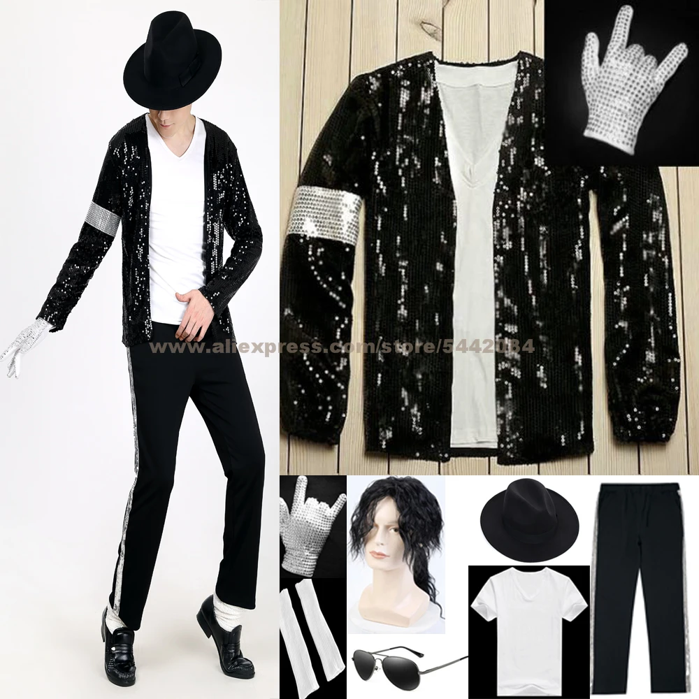 MJ Michael Jackson Coat Billie Jean Style Jacket & Glove Modern Dance Pants T-shirt Cap Socks Costumes Cosplay Costume Clothing
MJ Michael Jackson Coat Billie Jean Style Jacket & Glove Modern Dance Pants T-shirt Cap Socks Costumes Cosplay Costume Clothing