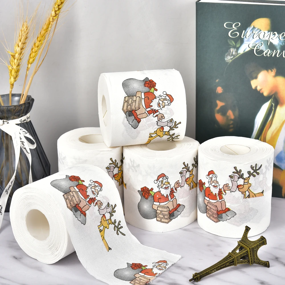 New Year Gifts 22m/Roll Santa Claus Reindeer Christmas Toilet Paper Christmas Decorations for Home Natale Noel Navidad 2023
New Year Gifts 22m/Roll Santa Claus Reindeer Christmas Toilet Paper Christmas Decorations for Home Natale Noel Navidad 2023