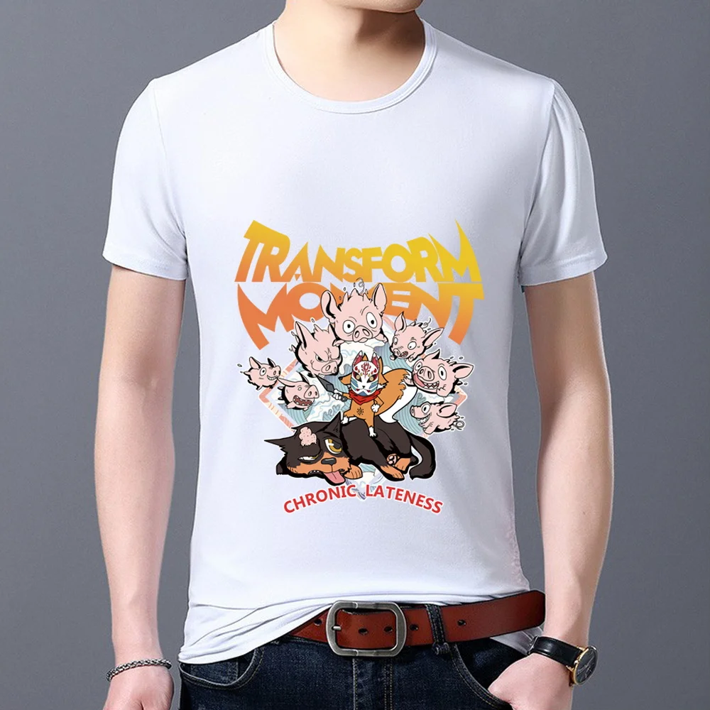 Men's T-shirt O-neck Blouse Cute Mask Printing All-match Hot-selling Classic Youth Trendy White Slim Short-sleeved T-shirt
Men's T-shirt O-neck Blouse Cute Mask Printing All-match Hot-selling Classic Youth Trendy White Slim Short-sleeved T-shirt
