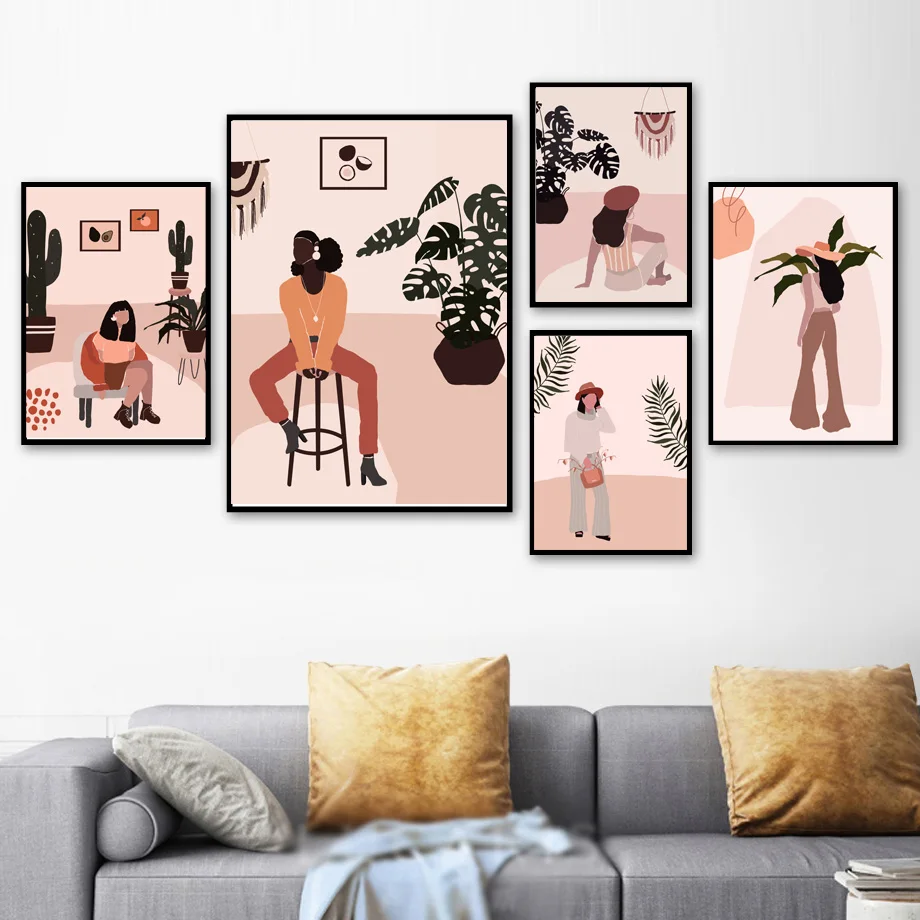 Fashion Abstract Girl Leaf Plant Wall Art Canvas Painting Nordic Vintage Posters And Print Wall Pictures For Living Room Decor
Fashion Abstract Girl Leaf Plant Wall Art Canvas Painting Nordic Vintage Posters And Print Wall Pictures For Living Room Decor