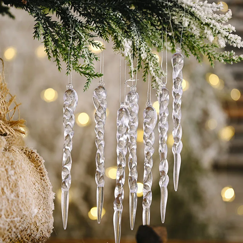 50pcs 13cm Christmas Simulation Ice Xmas Tree Hanging Ornament Fake Icicle Winter Party Christmas New Year Decoration Supplies
50pcs 13cm Christmas Simulation Ice Xmas Tree Hanging Ornament Fake Icicle Winter Party Christmas New Year Decoration Supplies