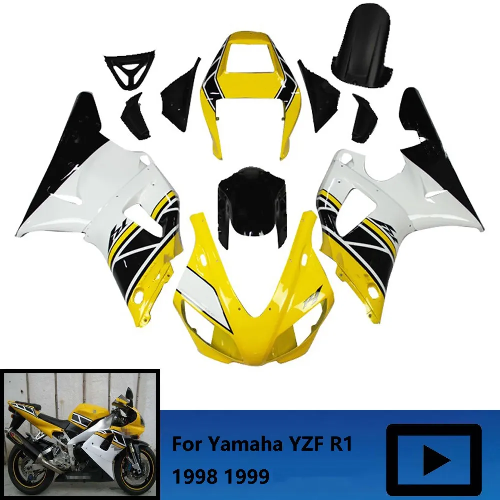 For Yamaha YZFR1 YZF1000 1998-1999 ABS injection fairing kit, motorcycle YZF-R1 r1 98 99 body fairing
For Yamaha YZFR1 YZF1000 1998-1999 ABS injection fairing kit, motorcycle YZF-R1 r1 98 99 body fairing