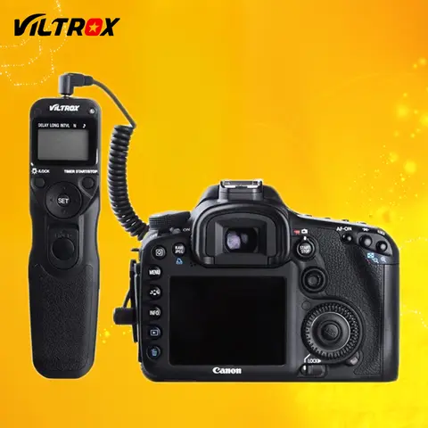 Viltrox-Cable de Control de liberación de obturador remoto, temporizador LCD de MC-C1 para Canon 1500D, 1300D, 760D, 800D, 600D, 77D, 80D, 200D, M5, EOS, R