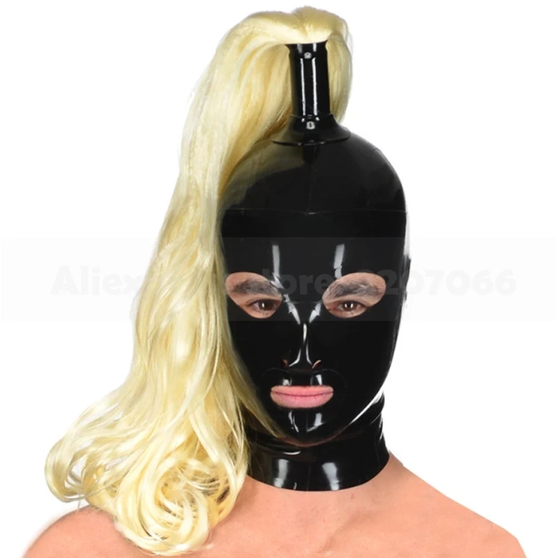 Men Sexy Latex Mask Rubber Hood with Top Wig Braid Unisex Headwear Handmade Halloween Women Cosplay Custumes
Men Sexy Latex Mask Rubber Hood with Top Wig Braid Unisex Headwear Handmade Halloween Women Cosplay Custumes
