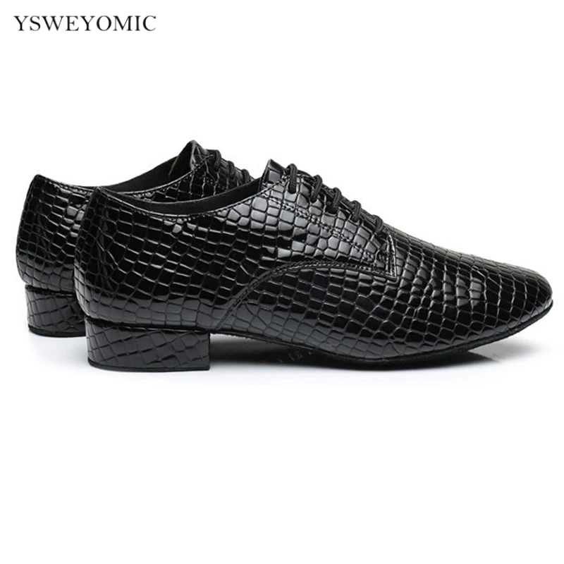 Modern Dance Shoes Crocodile texture PU Black Soft Bottom Ballroom Dance Competition Shoes 2.5/4.5cm For Men
Modern Dance Shoes Crocodile texture PU Black Soft Bottom Ballroom Dance Competition Shoes 2.5/4.5cm For Men