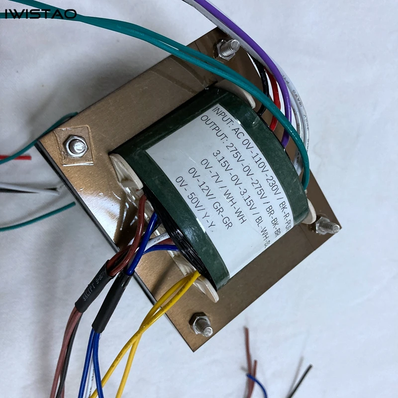 IWISTAO Tube Amp Power transformer 200W 275V-0-275V 3.15V 7V 12V 50V Silicon Steel Sheets Oxygen-free Copper Wire Audio DIY
IWISTAO Tube Amp Power transformer 200W 275V-0-275V 3.15V 7V 12V 50V Silicon Steel Sheets Oxygen-free Copper Wire Audio DIY
