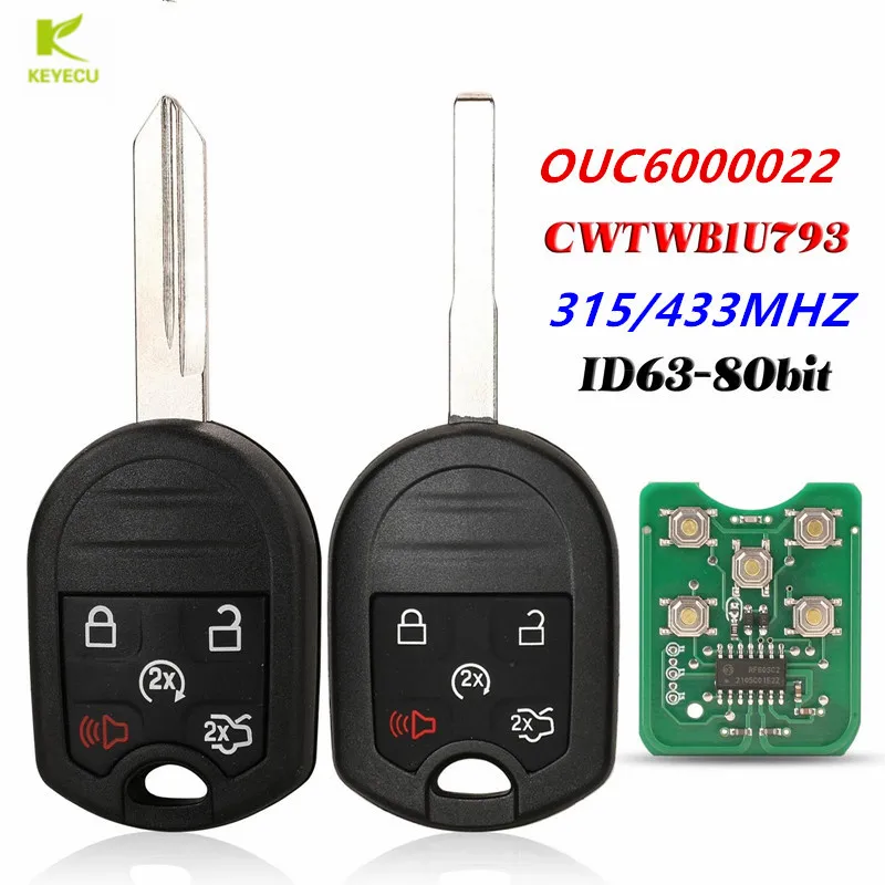 KEYECU Replacement Keyless Remote Start Key Fob Control 5Button 315/433MHZ for Ford Focus Edge Explorer Flex HU101/FO38 Blade
KEYECU Replacement Keyless Remote Start Key Fob Control 5Button 315/433MHZ for Ford Focus Edge Explorer Flex HU101/FO38 Blade
