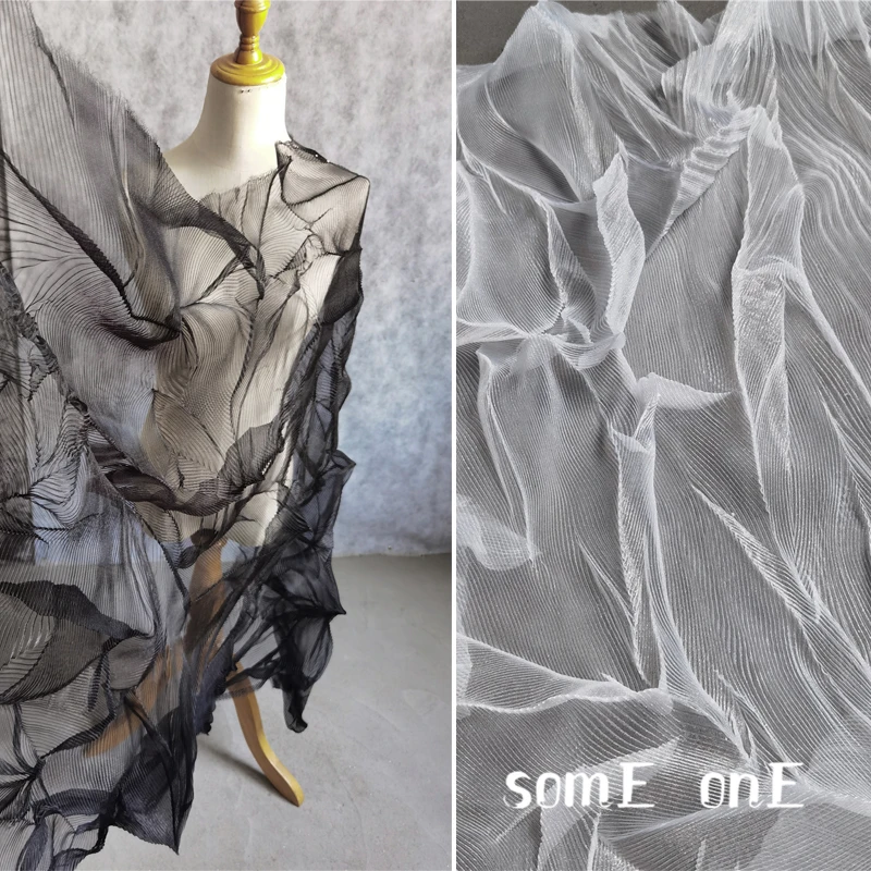 Transparent Pleated Tulle Fabric Black White DIY Arts Painting Background Decor Skirts Dress Clothes Designer Fabric
Transparent Pleated Tulle Fabric Black White DIY Arts Painting Background Decor Skirts Dress Clothes Designer Fabric