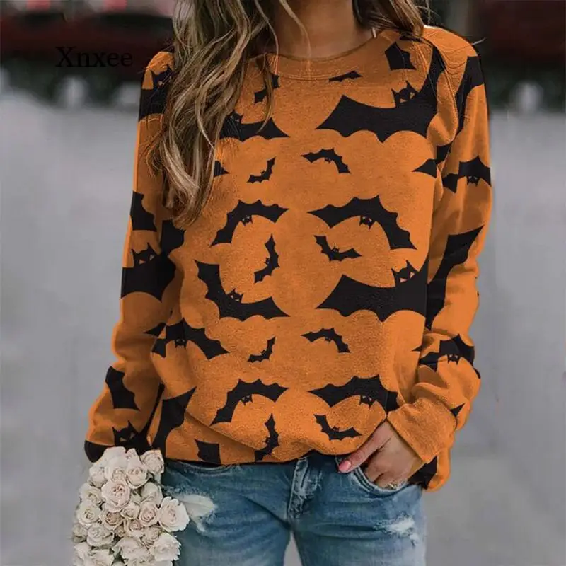 Halloween Spring and Autumn Women's Hoodie Pumpkin Print Long Sleeve Sweater Casual Pullover O Neck Elegant Simple Daily Top
Halloween Spring and Autumn Women's Hoodie Pumpkin Print Long Sleeve Sweater Casual Pullover O Neck Elegant Simple Daily Top
