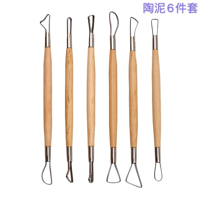 6pcs Set Pottery Clay Tool 8-inch Pottery Carving Knife DIY Clay Clay Plastic Wooden Rod Flat Wire Knife Tool
6pcs Set Pottery Clay Tool 8-inch Pottery Carving Knife DIY Clay Clay Plastic Wooden Rod Flat Wire Knife Tool
