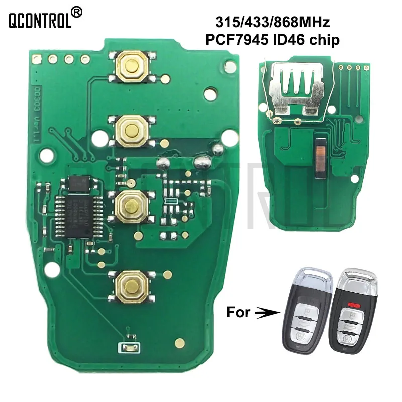 QCONTROL Car Remote Smart Key PCB for Audi A4/S4/A5/S5/Q5 2007 2008 2009 2010 2011 2012 2013 2014 2015 2016
QCONTROL Car Remote Smart Key PCB for Audi A4/S4/A5/S5/Q5 2007 2008 2009 2010 2011 2012 2013 2014 2015 2016